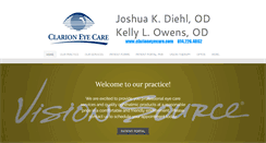 Desktop Screenshot of clarioneyecare.com